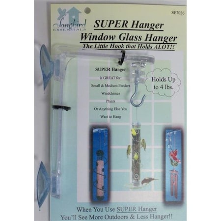 Songbird Essentials Songbird Essentials SE7026 4" x 2" x 6" Clear Acrylic Window Hanger SE7026